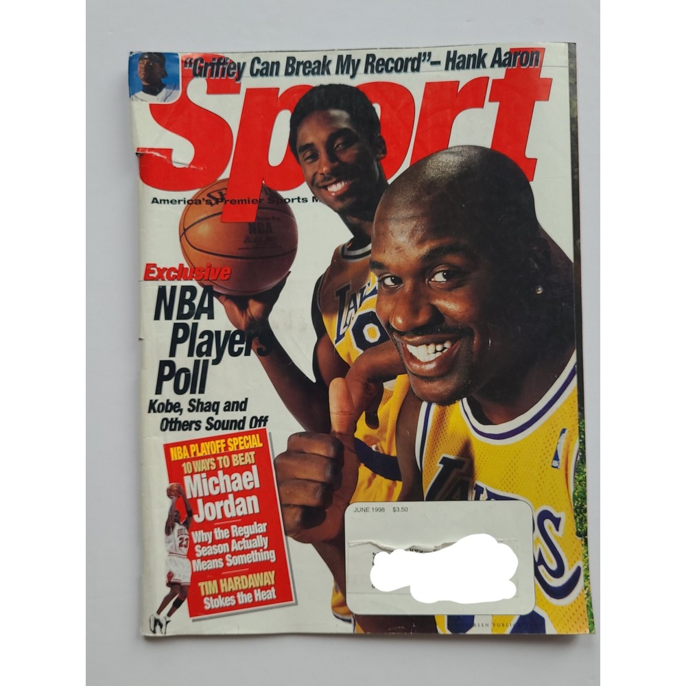 Vintage June 1998 Sport Magazine Kobe Bryant Shaquille O'Neal Michael Jordan NBA